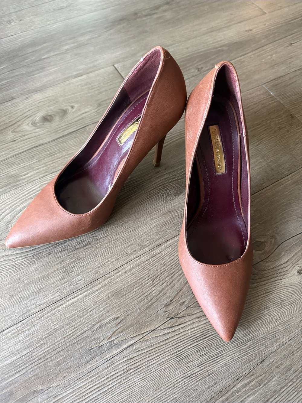 BCBGeneration mocha Brown Pointed-Toe Stiletto Pumps